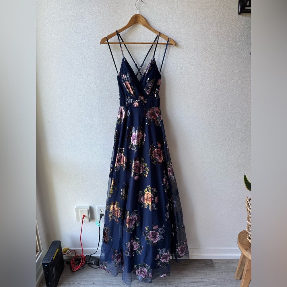 Floral Blue Gown